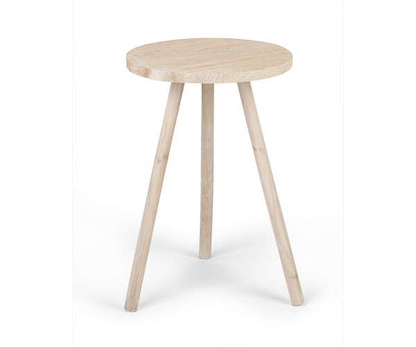 TAVOLINO LEGNO SBIANCATO