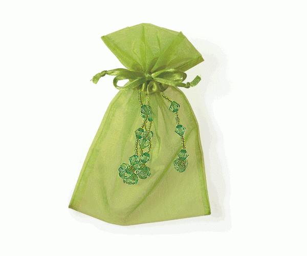 SACCO C/PERLINE VERDE 90X150 MM