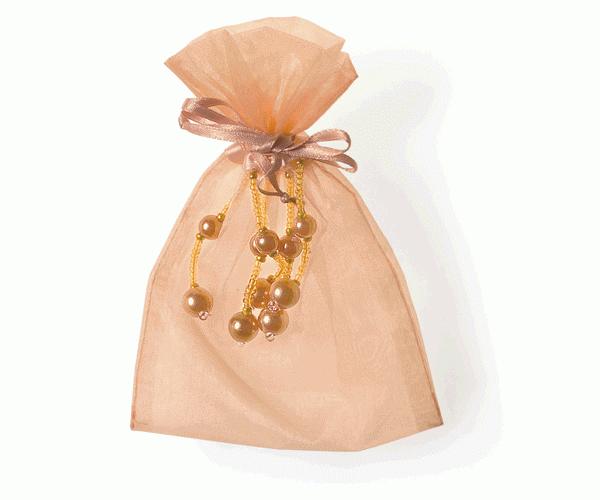 SACCO C/PERLE SALMONE 90X150 MM