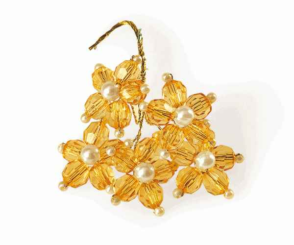 MAZZETTO 5 FIORI OCRA ø 25 MM