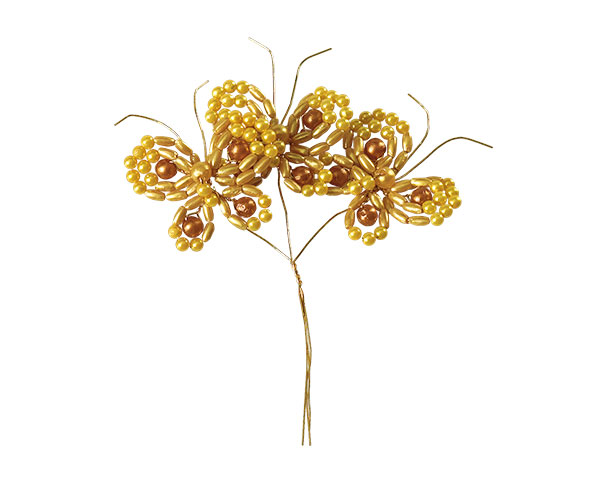 SET 3 FARFALLE ORO H.100 MM