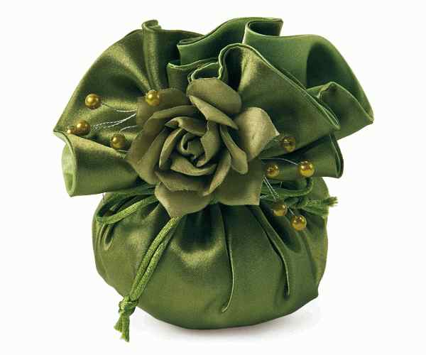 SACCHETTO C/ROSA VERDE 90XH.90 MM