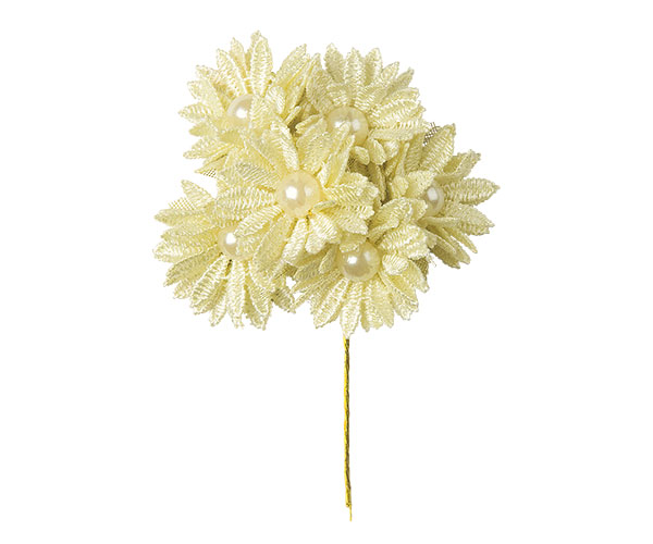 MAZZ.C/6 FIORI MACRAME'AVORIO ø 30 MM