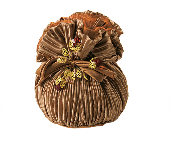 SACCHETTO PLISSE'C/PIETRE NOCC ø 95XH.100 MM