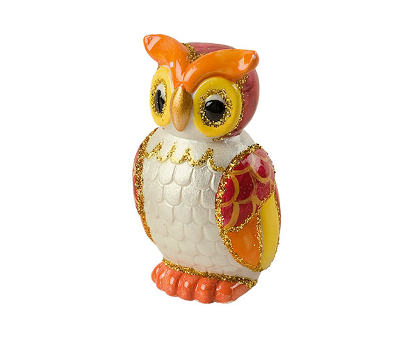 GUFO ROSSO PORCELLANA H.60 MM