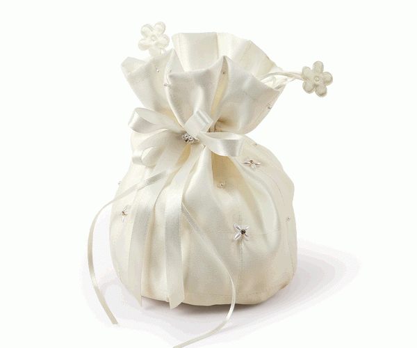 SACCHETTO TESSUTO C/FIORE AVOR ø 110XH.190 MM