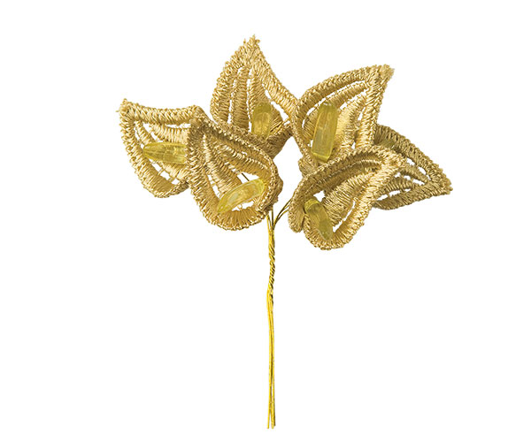 SET 6 CALLE MACRAME' DORATA 110 MM