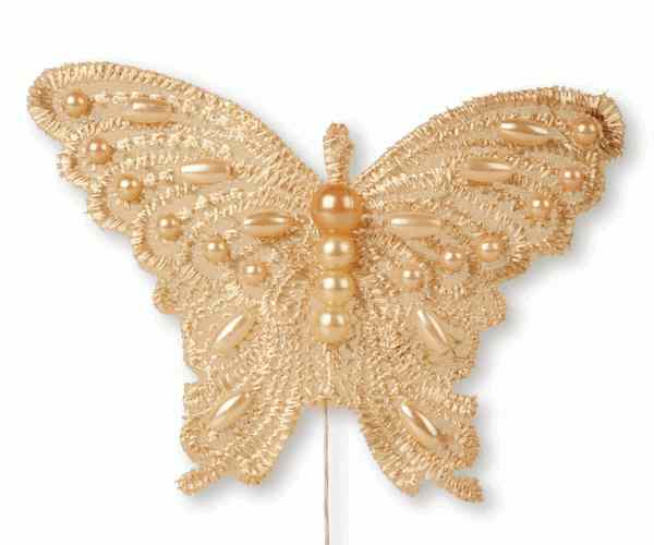 FARFALLA MACRAME' BEIGE 95 MM