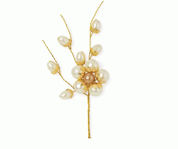 PICK C/FIORE PERLE AVORIO 120 MM