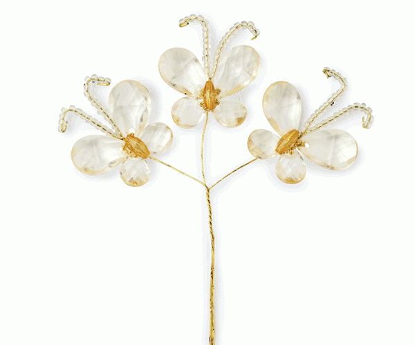 SET 3 FARFALLE ZIRCONE 30 MM