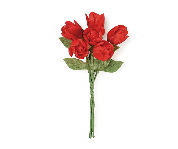 SET 6 TULIPANI ROSSI ø 15 MM