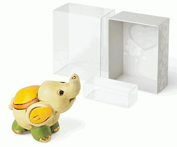 ELEFANTE GIALLO/VERDE CON SCATOLA 55099D 55 MM