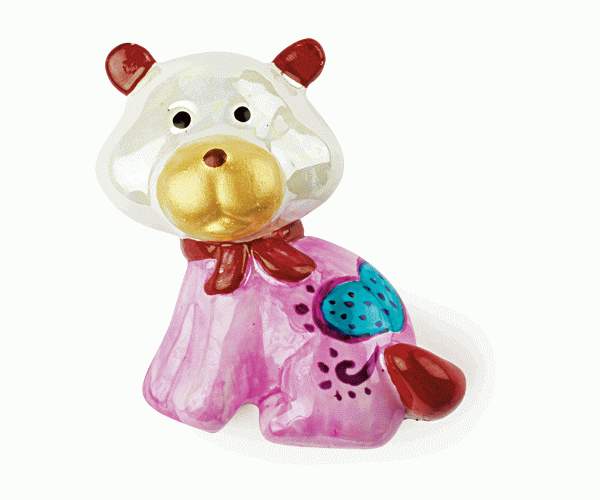 CANE ROSA PORC.C/CALAMITA H.50 MM