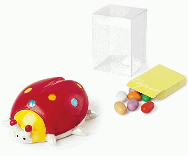 COCCINELLA ROSSA PORC.CON SCATOLA 55115D 55X55X25 MM