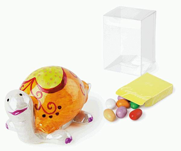 TARTARUGA ARANCIO PORC.C55115D 80X50X40 MM