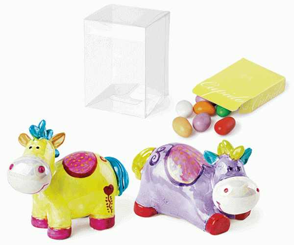 CAVALLO PORC.ASSORT.CON SCATOLA 55113D 88X40X70 MM