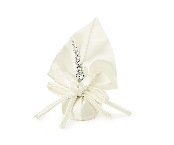 SACCHETTO CALLA BIANCO C/BRILL ø 55XH.150 MM