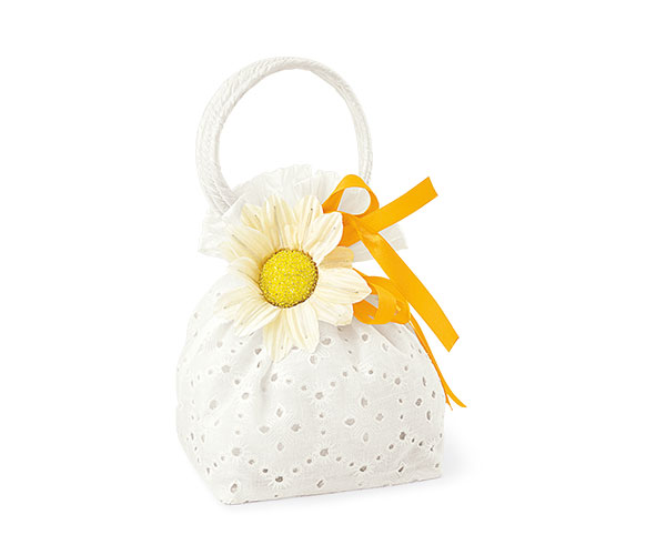 BORSA SANGALLO AVORIO C/MARGH. 120X120X170 MM