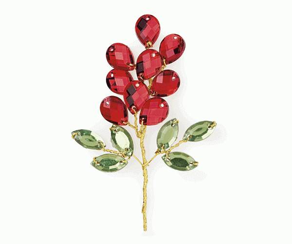 PICK UVA CRISTALLO RUBINO 70 MM