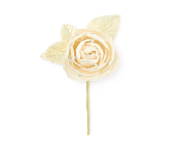 PICK RANUNCOLO C/PERLE AVORIO H.220 MM