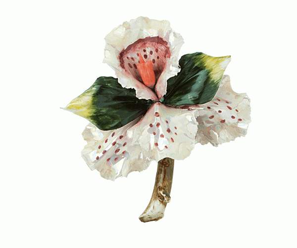 ORCHIDEE BIANCHE PORCELLANA L.75 MM