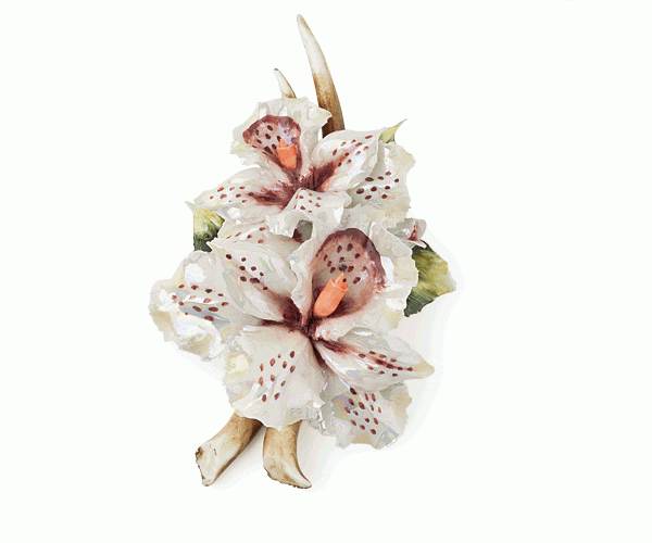 TRALCIO 2 ORCHIDEE PORCELLANA L.115 MM