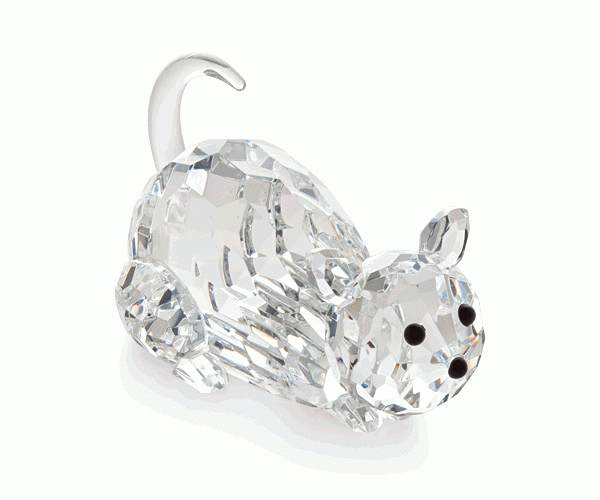 GATTO CRISTALLO C/SCATOLA 90 MM