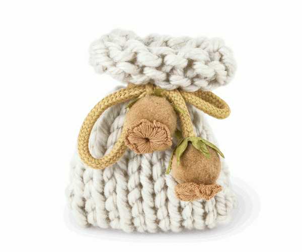 SACCO LANA BEIGE C/CHIUSURA 60XH.90 MM