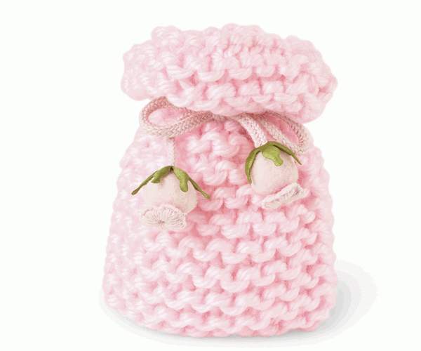 SACCO LANA ROSA CON CHIUSURA
