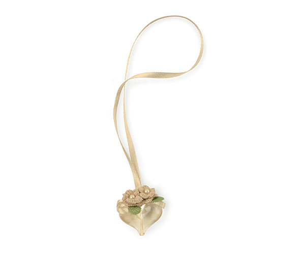 PENDAGLIO CUORE BEIGE ø 30 MM