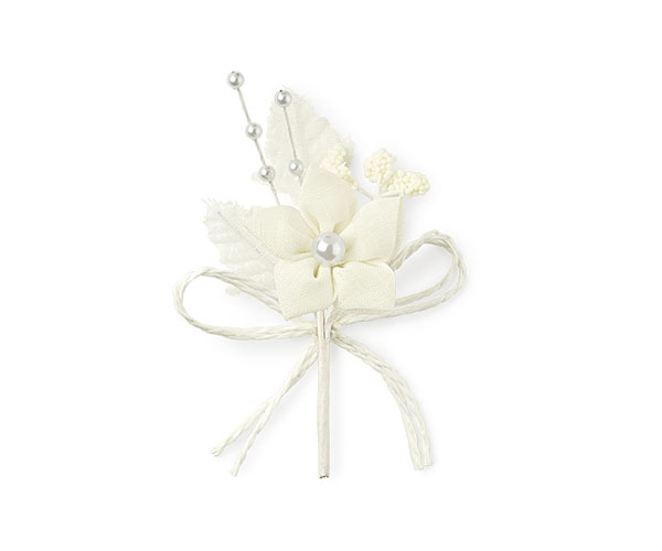 PICK FIORE+PERLE GARZA AVORIO H.90 MM