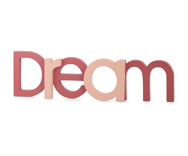 SCRITTA "DREAM" ROSA/MALVA