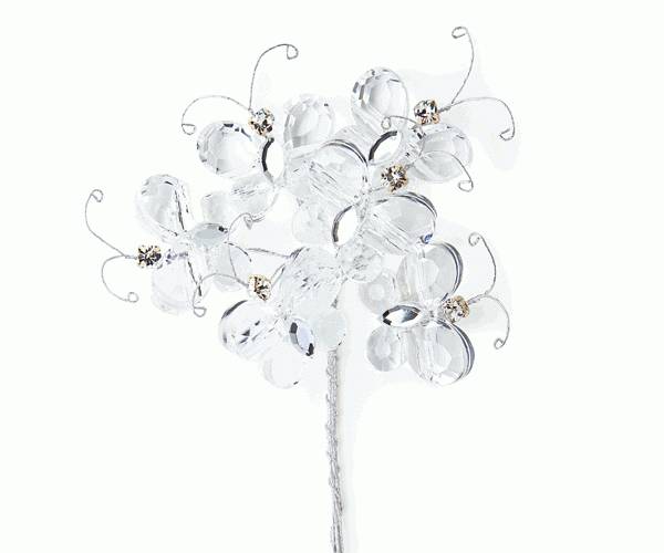 S/6 FARFALLE ACRILICO 28 MM