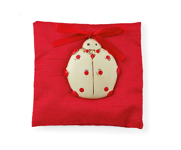 SACCHETTO ROSSO C/COCCINELLA 110X110 MM