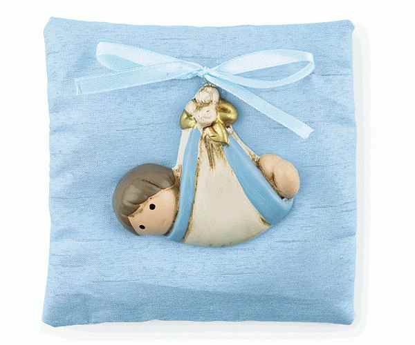 SACCHETTO AZZURRO C/BEBE' 110X110 MM