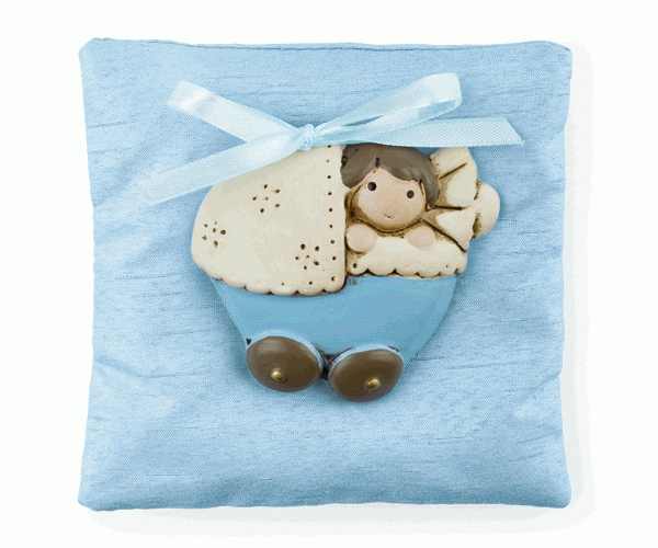 SACCHETTO CELESTE C/CARROZZINA 110X110 MM