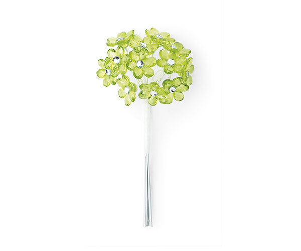 SET 144 FIORI ACRILICO VERDE ø 15 MM