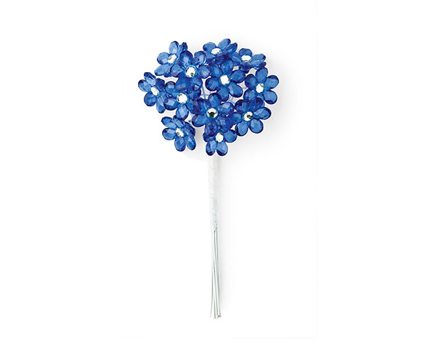 SET 144 FIORI ACRILICO BLU ø 15 MM