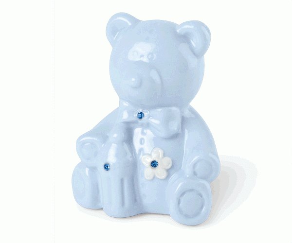 ORSETTO AZZURRO PORCELLANA H.65 MM