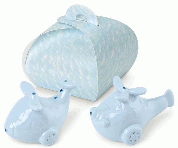 ELICOTTERO AZZURRO C/TORTINA L.80XH.40 MM