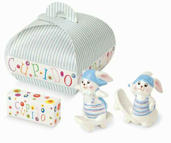 CONIGLIETTO AZZUR.SKATE C/TORT H.75 MM