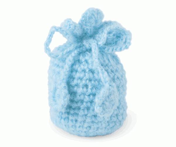 SACCHETTO LANA CELESTE H.100 MM