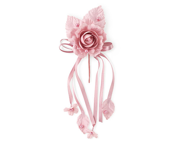 PICK ROSA ROSA C/PERLA H.250 MM