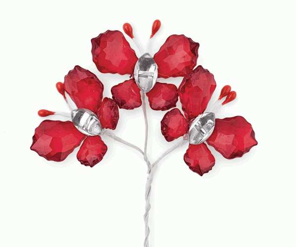 SET 72 FARFALLE ROSSE 35 MM