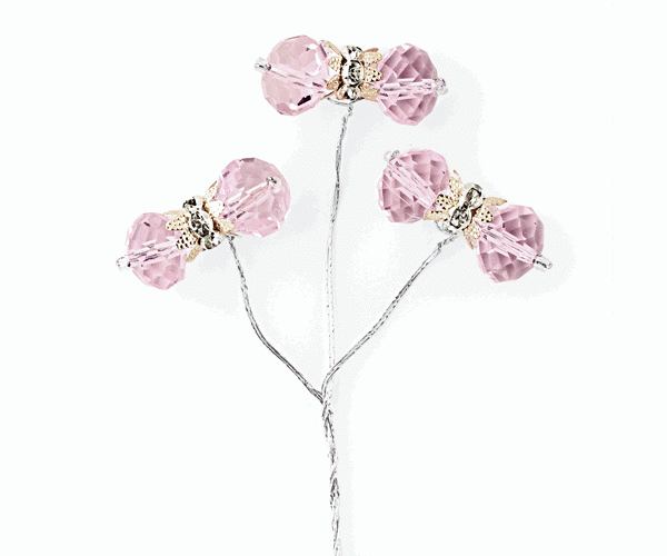 CHIUDINODO CRISTALLO ROSA 25 MM