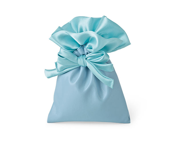 SACCHETTO AZZURRO ECOPELLE-RAS 95XH.130 MM