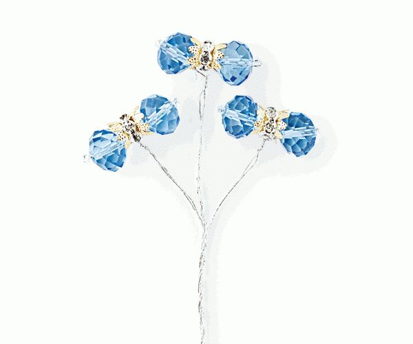 CHIUDINODO CRISTALLO AZZURRO 25 MM