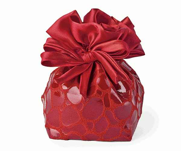 SACCHETTO COCCO ROSSO 75X75X140 MM