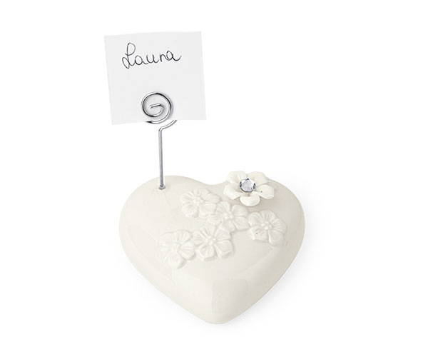 CUORE SEGNAPOSTO F/FIORE PORC. 80XH.100 MM