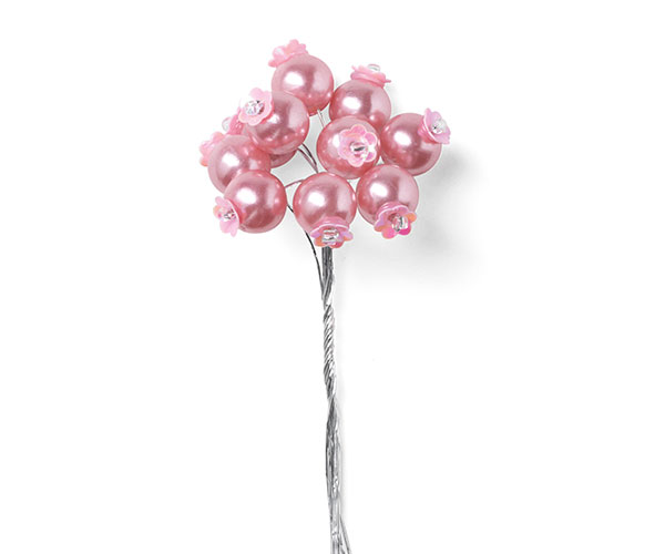 S/10 PERLE C/FIORE ROSANTICO ø 10 MM